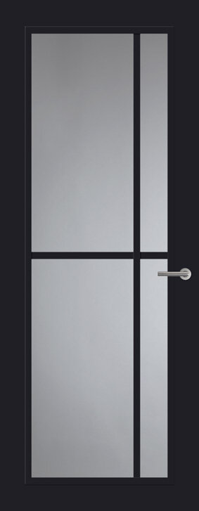 Tür mit Glas FR503 | Frame | Tiefchwarz