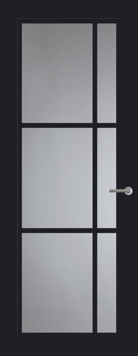 Tür mit Glas FR504 | Frame | Tiefschwarz
