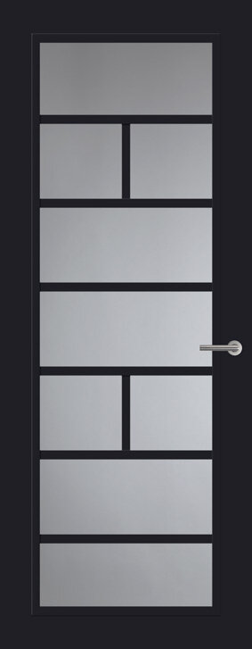 Tür mit Glas FR505 | Frame | Tiefschwarz