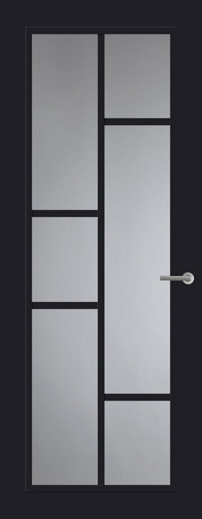 Tür mit Glas FR506 | Frame | Tiefschwarz