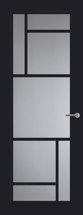 Tür mit Glas FR509 | Frame | Tiefschwarz