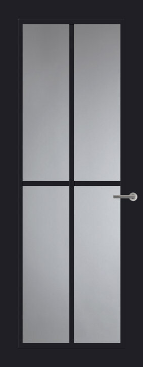Tür mit Glas FR510 | Frame | Tiefschwarz