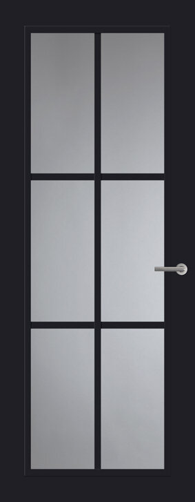 Tür mit Glas FR511 | Frame | Tiefschwarz