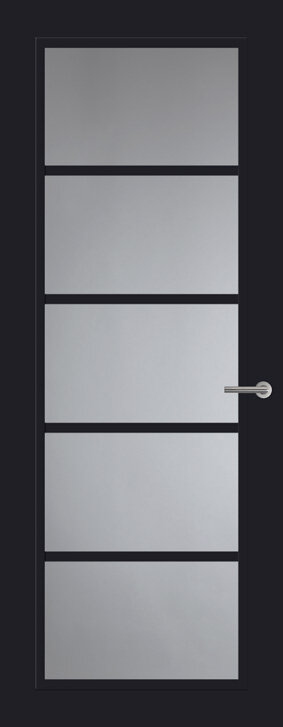 Tür mit Glas FR516 | Frame | Tiefschwarz