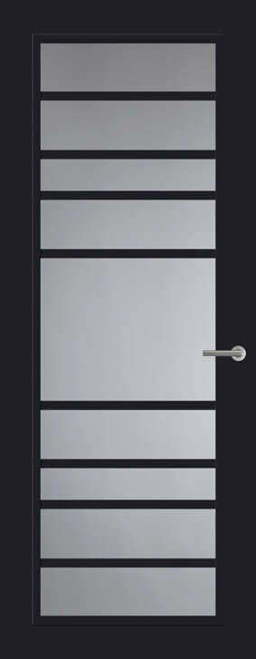 Tür mit Glas FR518 | Frame | Tiefschwarz