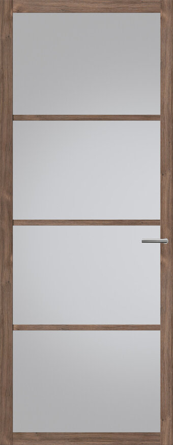 Tür mit Glas NDB900 | Nova design | Dunkle Eiche