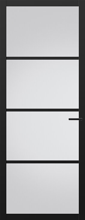 Tür mit Glas NDB900 | Nova design | Tiefschwarz