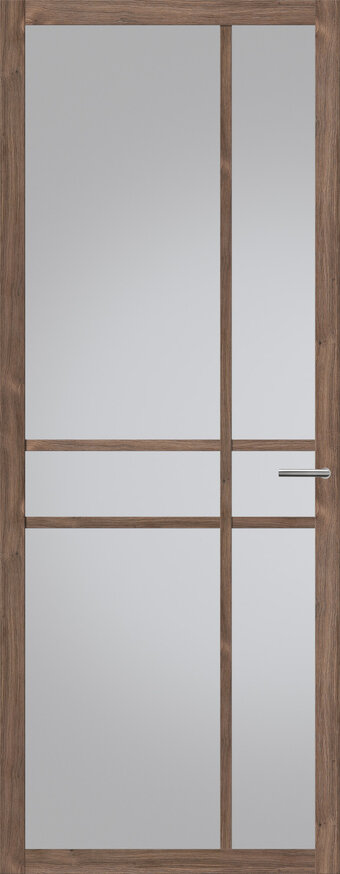 Tür mit Glas NDB905 | Nova design | Dunkle Eiche