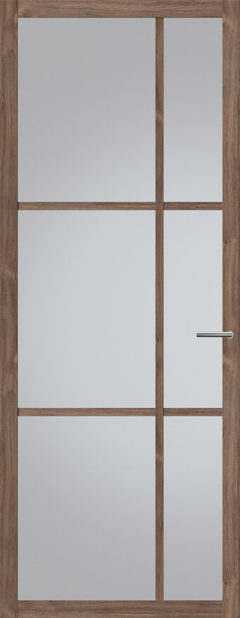 Tür mit Glas NDB906 | Nova design | Dunkle Eiche