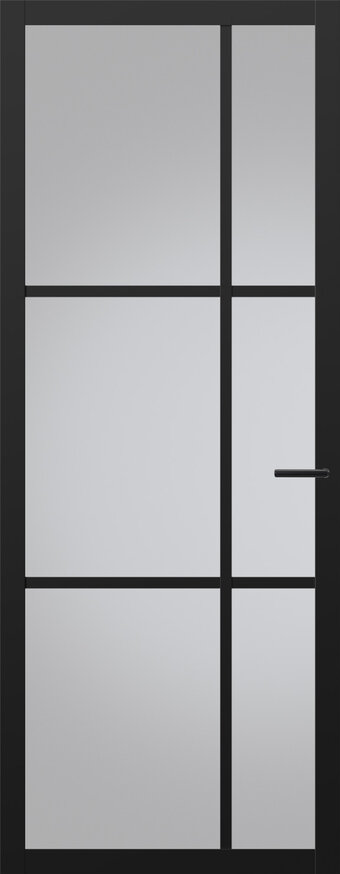 Tür mit Glas NDB906 | Nova design | Tiefschwarz