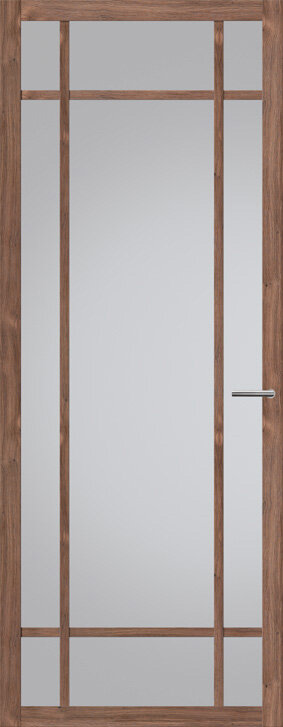 Tür mit Glas NDB907 | Nova design | Dunkle Eiche