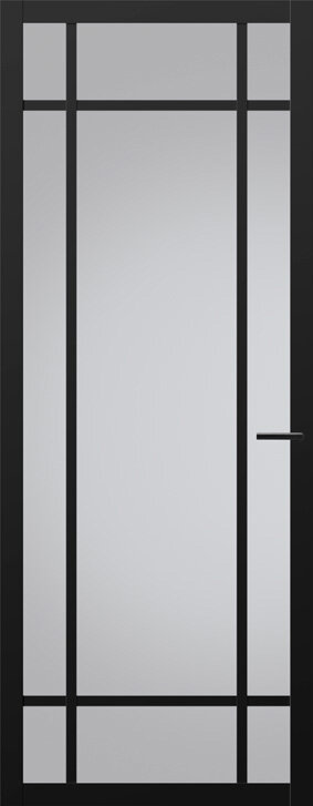 Tür mit Glas NDB907 | Nova design | Tiefschwarz