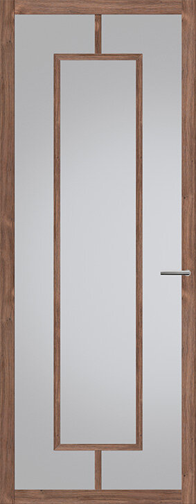 Tür mit Glas NDB908 | Nova design | Dunkle Eiche
