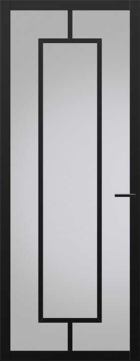 Tür mit Glas NDB908 | Nova design | Tiefschwarz